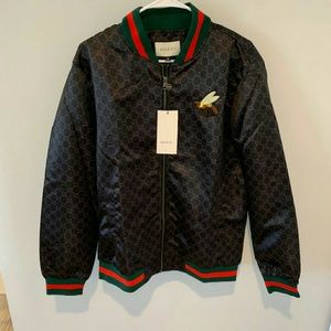 GuccibBlack XL Windbreaker Jacket